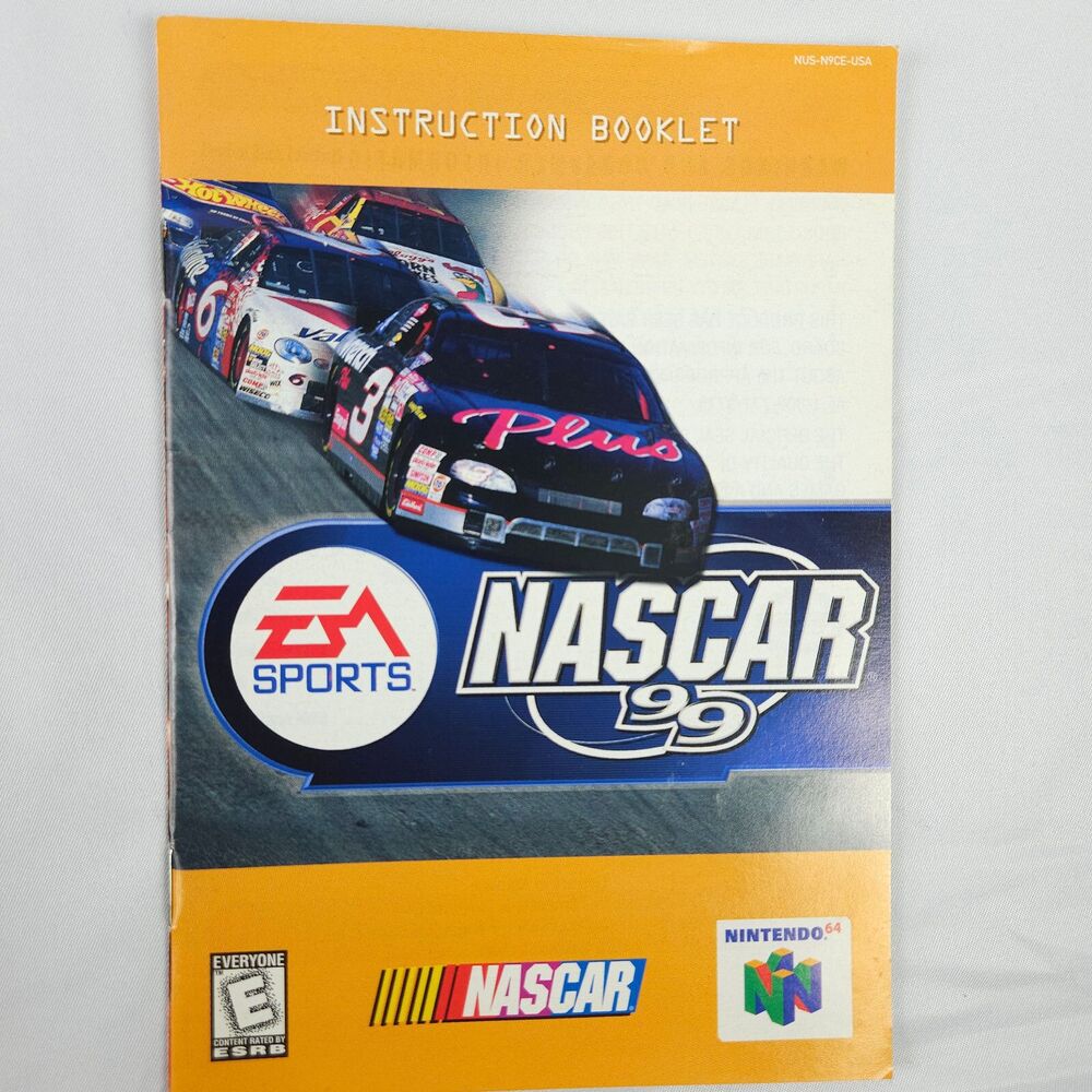 NASCAR 99 N64 Nintendo‎ 64 Instruction Booklet Manual *ONLY*